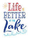 Life is Better at the Lake Royalty Free Stock Photo