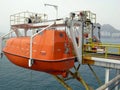 Life boat on Semi submersible rig in south Korea.