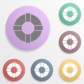 Life buoy badge color set icon. Simple glyph, flat vector of web icons for ui and ux, website or mobile application Royalty Free Stock Photo