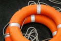 Life buoy on boat