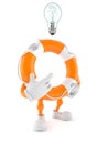 Life buoy character having an idea Royalty Free Stock Photo