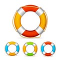 Life Buoy Color Set. Vector Royalty Free Stock Photo
