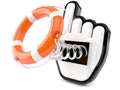 Life buoy with cursor Royalty Free Stock Photo