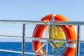 Life buoy on ferry Royalty Free Stock Photo