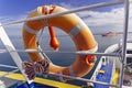 Life buoy on ferry boat Royalty Free Stock Photo