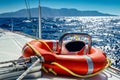 Life buoy on a Sailing Boat Royalty Free Stock Photo