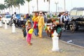 Daily life children vendors traffic, Phnom Penh, Cambodia Royalty Free Stock Photo