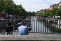 Life at Christiansborg canal in capital Copenhagen Denmark Royalty Free Stock Photo