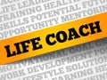 Life coach word cloud collage Royalty Free Stock Photo