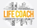 Life Coach word cloud collage, education concept Royalty Free Stock Photo