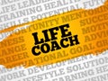Life coach word cloud collage Royalty Free Stock Photo