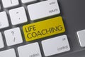 Life Coaching Button. 3D Render.