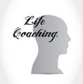 life coaching head sign icon concept