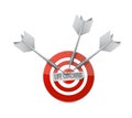 life coaching target sign icon concept