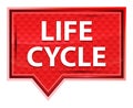 Life Cycle misty rose pink banner button Royalty Free Stock Photo