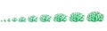 The life cycle of Opuntia cactus plant. Growth stages. Prickly pear phases set. Nopal ripening period. Indian fig opuntia growing