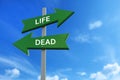Life and dead arrows opposite directions