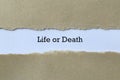 Life or death on paper Royalty Free Stock Photo