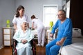 Life of elderly people at nursing home Royalty Free Stock Photo