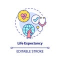 Life expectancy concept icon