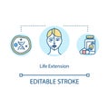 Life extension concept icon