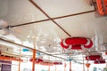 Life float on boat ceiling