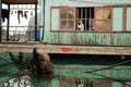 Life in floating village in Ha Long Bay Royalty Free Stock Photo