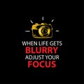 When life gets blurry adjust your focus.