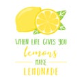 When life gives you lemons make lemonade