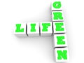 Life green concept on white cubes Royalty Free Stock Photo