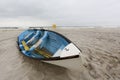 Life guard boat on Nickerson Beach, NY Royalty Free Stock Photo