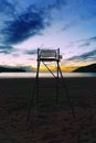 Life guard chair on Plentzia beach Royalty Free Stock Photo