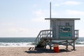 Life Guard House at Santa Monica Beach Royalty Free Stock Photo