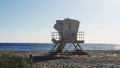 Life Guard Hut on Beach Against Blue Sky Royalty Free Stock Photo