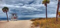 Life guard hut on the beach in Florida Royalty Free Stock Photo