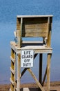 Life Guard off Duty chair Royalty Free Stock Photo
