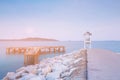 Life guard over sea coast skyline Royalty Free Stock Photo