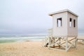 Life guard station on beach Royalty Free Stock Photo