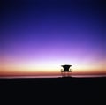 Life Guard Station at Dusk Royalty Free Stock Photo