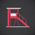 Life guard station flat icon Royalty Free Stock Photo