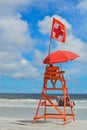 Life Guard Station on Jacksonville Beach in Duval County, Florida Royalty Free Stock Photo