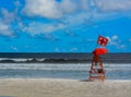 Life guard station, at Jacksonville Beach Florida on the Atlantic Ocean Royalty Free Stock Photo