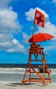 Life guard station, at Jacksonville Beach Florida on the Atlantic Ocean Royalty Free Stock Photo
