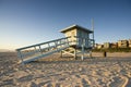 Life Guard Tower at Sunset Royalty Free Stock Photo