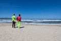 Life guards observing the sea