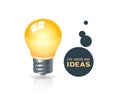 Life hacks or business ideas concept with light bulb icon Royalty Free Stock Photo
