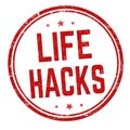 Life hacks sign or stamp Royalty Free Stock Photo