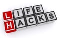 Life hacks word blocks