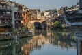 Daily life in historic Fenghuang Royalty Free Stock Photo