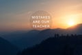 Mistakes are our teacher Royalty Free Stock Photo